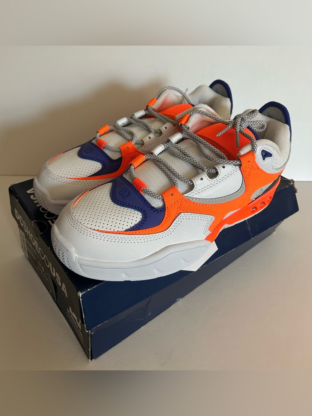 DC Kalis OG C JSP White Orange Navy Sneakers